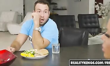 Dillion Harper Sneaky Step-Daughter Blowjob Under the Table