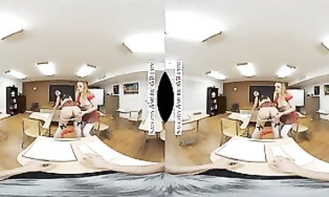 Classroom Orgy VR with Anne Claire Clouds & Jazmin Luv