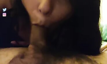 Petite Latina Stepsis Gives Colleague a Deep Throat Blowjob