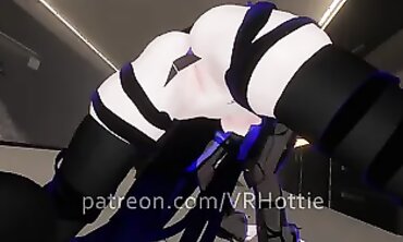 Blue-Haired Succubus POV Bondage with Blindfold