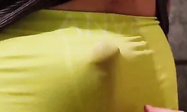 Femdom CBT & Handjob in Stretch Leggings with Cumshot