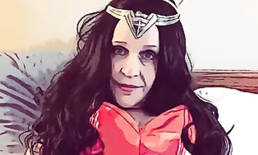 Justice League Cosplay MILF Swallows POV Blowjob