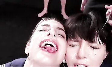 Kristen Scott Takes Double Bukkake And Mass Cumshot