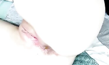 Solo Babe Anal Cucumber Play and Fingering to Orgasm