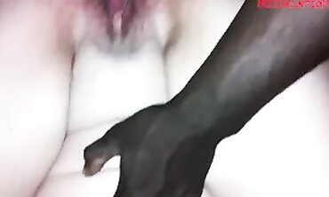 Trashy Latina Cougar Squirts on Massive Black Cock