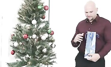 Tiny Blonde Angel Gets Hard Boned On Christmas