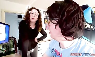 British Nerd Guy Gets Real Face Cumshot