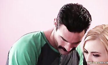 Blonde Stepdaughter Starlet Takes Deep Throat from Stepdad