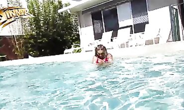 Aubrey Black Gives Nasty Blowjob & Humps in Pool
