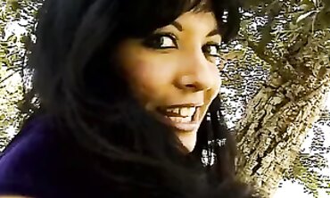 POV Latina Brunette Gets a Big Cock Blowjob and Cumshot
