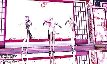 [MMD]Tougen Renka 桃源恋歌 Ahri Kaisa Seraphine Bombshell Sexsual Dance 4K 60FPS