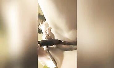 Kinkymily's Taut Solo Session with a Massive Dildo