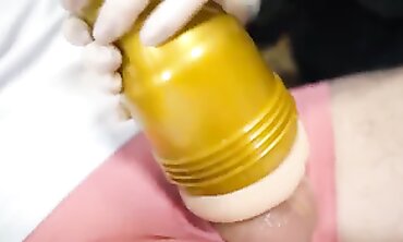 POV Medical Handjob With Gloves And Fleshlight