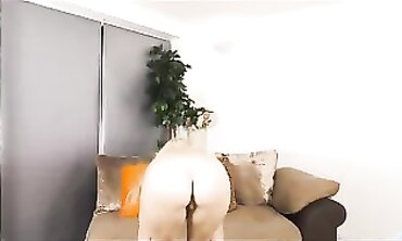 Busty Blonde Strips in Lingerie for a Vibrating Toy Session