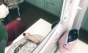 Solo MILF Anal Play with a Massive Dildo
