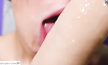 Friendly Nymph Gives Intense Blowjob With Huge Vibrator