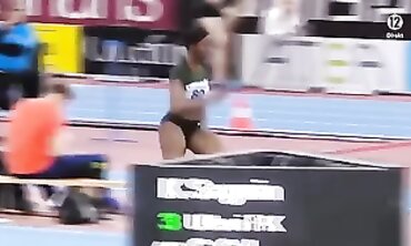 Khaddi Sagnia Shows Off Her Athletic Big Ass in a Bikini