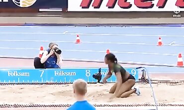 Khaddi Sagnia Shows Off Her Athletic Big Ass in a Bikini