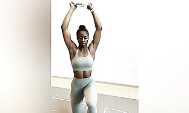 Khaddi Sagnia Shows Off Her Athletic Big Ass in a Bikini