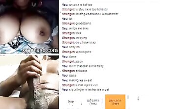 Thick Black MILF Teases Her Huge Tits On Cam