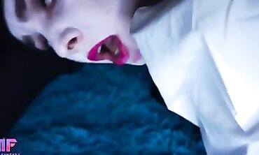 Cosplay Lady Dimitrescu POV Blowjob and Cumshot