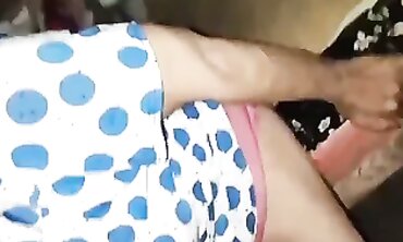 Aged Asian Lady Peeing