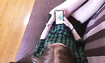 POV Creampie in Stepsister's Red Hair