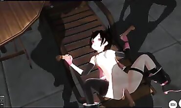 Nana Kozuki Animated Trio Gangbang