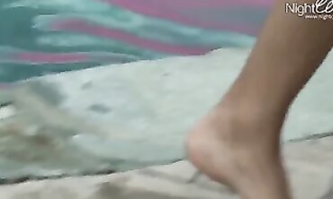 Massive BBC Stretches Her Tight Bikini Clit