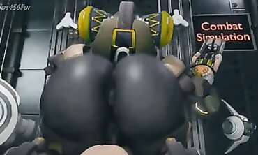 Overwatch Orisa: Giant BBW Robot with Huge Tits and Ass