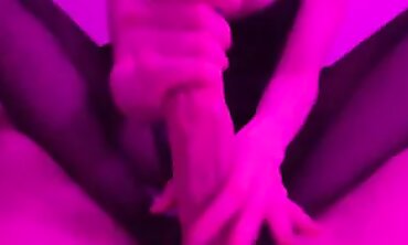 POV Handjob on Massive Cock with African Wife in Stockings