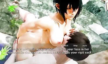 Waifu Academy 158: Brunette Virgin Outdoor Creampie