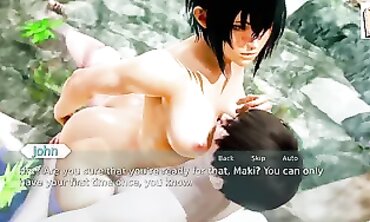 Waifu Academy 158: Brunette Virgin Outdoor Creampie