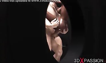 Bombshell African Babe Gets Rough Glory Hole Sex