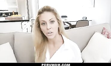 POV: Stepson Crams Deepthroat Into Horny MILF Mom Cherie Deville