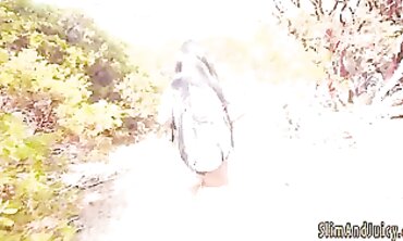 Tattooed Brunette Teen Gives Outdoor POV Blowjob and Handjob