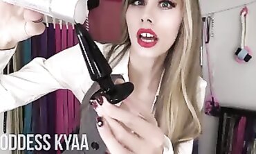 Goddess Kyaa's Anal Stretching & Femdom Jerk Off Instructions
