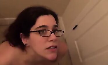 VickiVeronaXXX Takes a Rough African Dick in the Motel Bathroom
