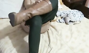 58-Year-Old Wooly Wife Strips and Masturbates