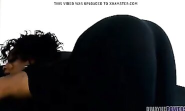 Oiled Ebony Tease Turns Into Deep Doggystyle BBC Action