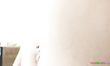 Petite Thai Blonde Takes a Facial Cumshot