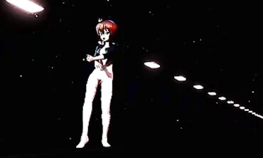MMD Maho Nishizumi Gets Roughly Drilled During Her Period