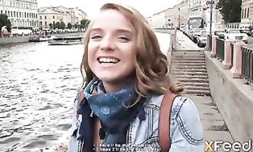 Stunning Russian Babe Takes Cumshot In Hardcore Casting Scene