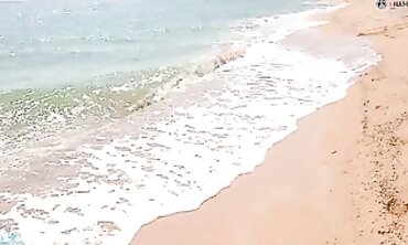 POV: Stranger Creampie In My Panties On The Beach