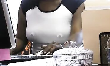 Black Boss Princess Shows Off Big Tits to Employee