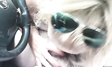 Jenna Jaymes Deepthroats A Stranger In A Car