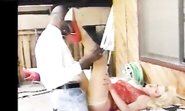 Interracial Outdoor Blowjob & Anal with Huge BBC