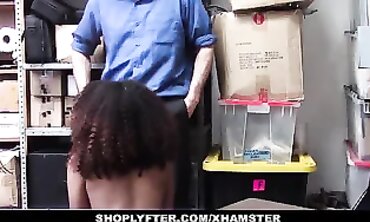 Ebony Shoplifter Mia Gets Slapped And Screwed By Security