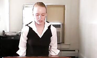 Strict Headmistress Delivers A Caning Punishment