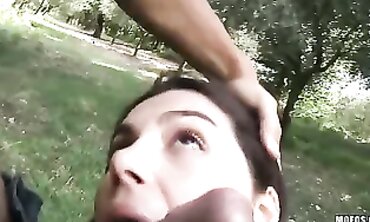 Valentina Nappi Gets Wild in the Park with Big Tits
